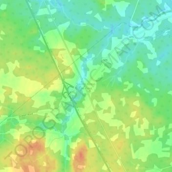 Topografische Karte Sainte-Anne-de-Kent, Höhe, Relief