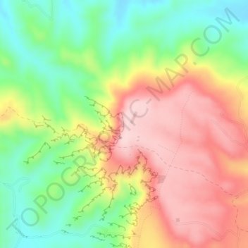 Topografische Karte Vento Mare, Höhe, Relief