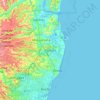 Topografische Karte Paulista, Höhe, Relief