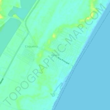 Topografische Karte Abaís, Höhe, Relief