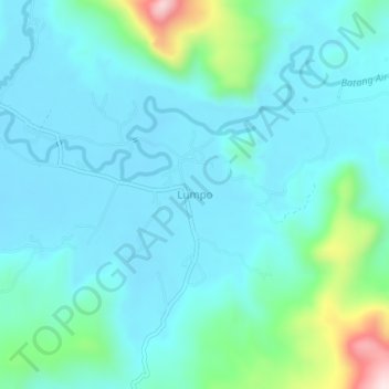 Topografische Karte Lumpo, Höhe, Relief