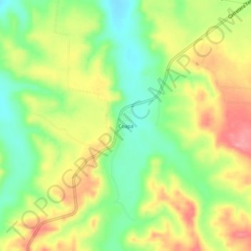 Topografische Karte Coapa, Höhe, Relief