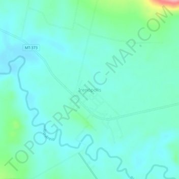 Topografische Karte Irenópolis, Höhe, Relief