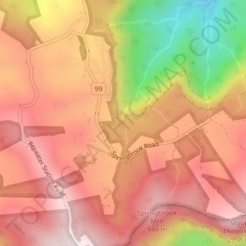 Topografische Karte Twin Falls, Höhe, Relief