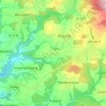 Topografische Karte Renfting, Höhe, Relief