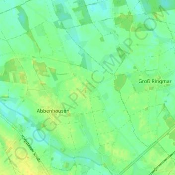 Topografische Karte Üssinghausen, Höhe, Relief