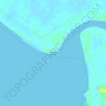Topografische Karte Tanjung Api Api, Höhe, Relief