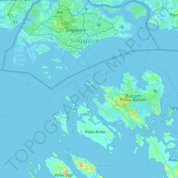 Topografische Karte PULAU MANIS, Höhe, Relief