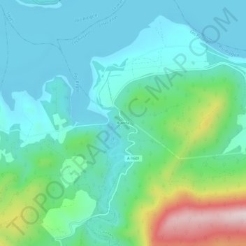 Topografische Karte Ruesta, Höhe, Relief