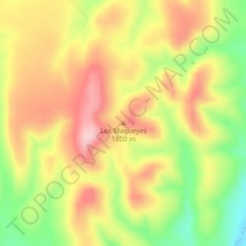 Topografische Karte Los Magueyes, Höhe, Relief
