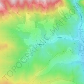 Topografische Karte Arefu, Höhe, Relief