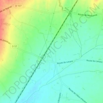 Topografische Karte Le Queyras, Höhe, Relief