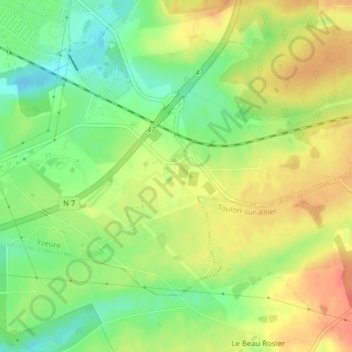Topografische Karte Millepertuis, Höhe, Relief