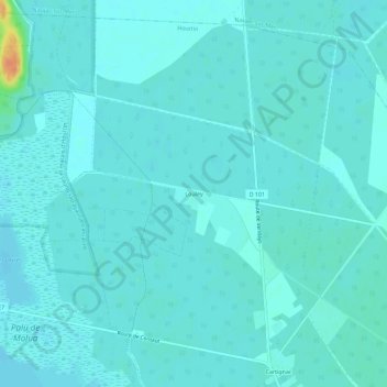 Topografische Karte Louley, Höhe, Relief