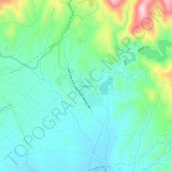Topografische Karte Tasonis, Höhe, Relief