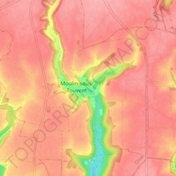 Topografische Karte Violaine, Höhe, Relief
