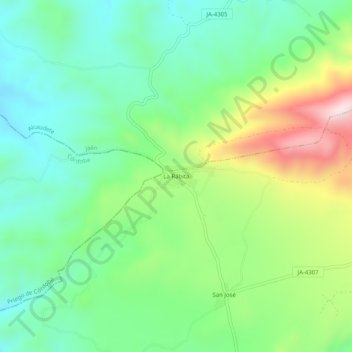Topografische Karte La Rábita, Höhe, Relief