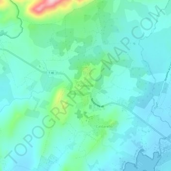 Topografische Karte Pianottoli, Höhe, Relief