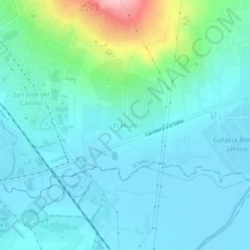 Topografische Karte El Muey, Höhe, Relief