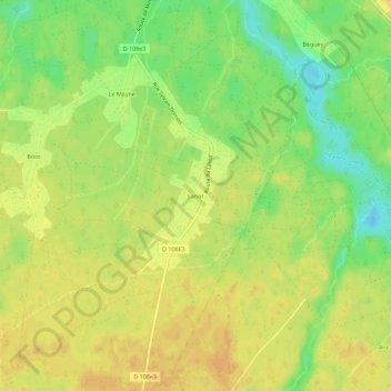 Topografische Karte Lanot, Höhe, Relief