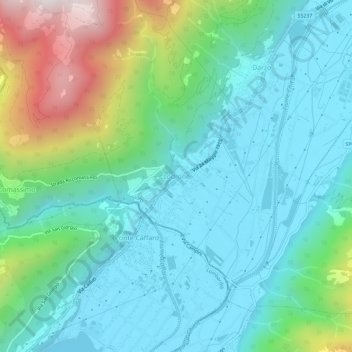 Topografische Karte Lodrone, Höhe, Relief