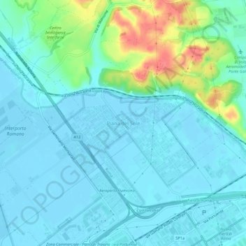 Topografische Karte Piana del Sole, Höhe, Relief
