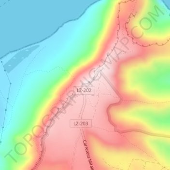 Topografische Karte Mirador del Río, Höhe, Relief