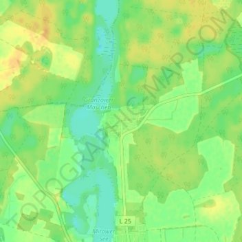 Topografische Karte Granzow, Höhe, Relief