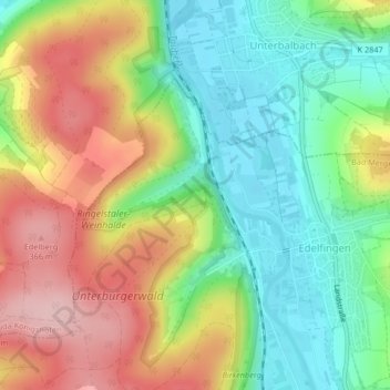 Topografische Karte Heuneburg, Höhe, Relief