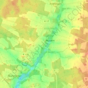 Topografische Karte Bostel, Höhe, Relief