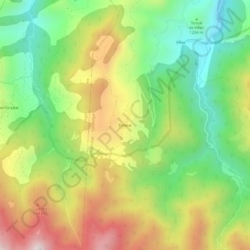 Topografische Karte Estana, Höhe, Relief