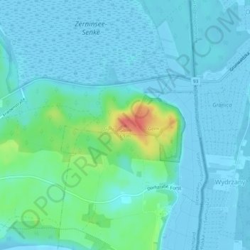 Topografische Karte Golm, Höhe, Relief