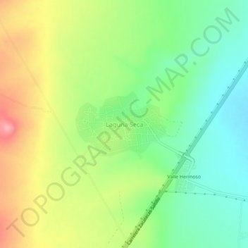 Topografische Karte Laguna Seca, Höhe, Relief