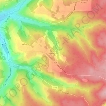 Topografische Karte Lopin Mutin, Höhe, Relief