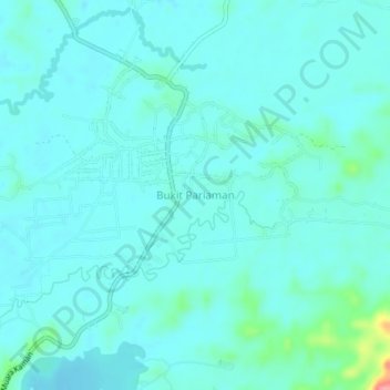 Topografische Karte Bukit Pariaman, Höhe, Relief