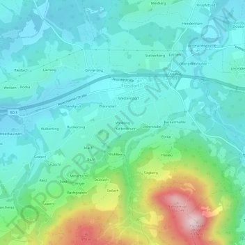 Topografische Karte Winkling, Höhe, Relief