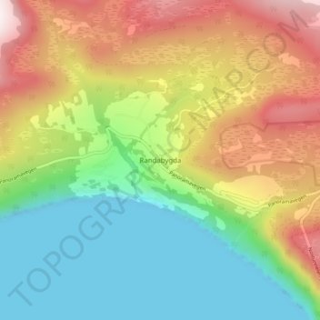 Topografische Karte Randabygda, Höhe, Relief