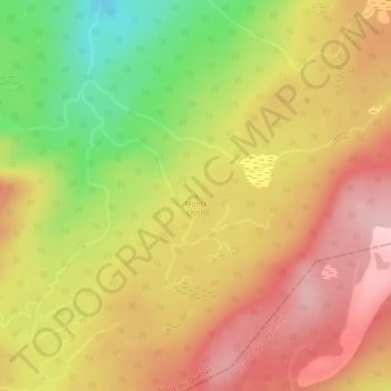 Topografische Karte Monts Otish, Höhe, Relief