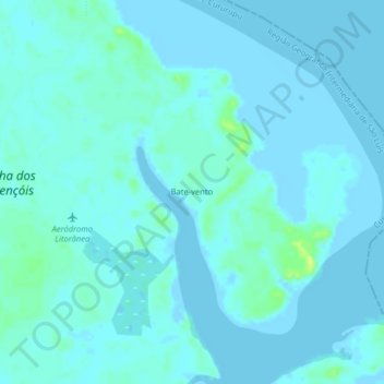 Topografische Karte Bate-vento, Höhe, Relief