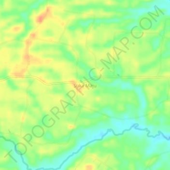 Topografische Karte Desa Suka Maju, Höhe, Relief
