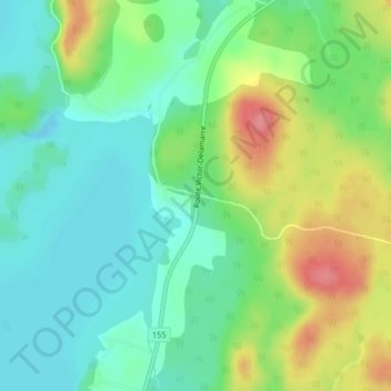 Topografische Karte Lac-des-Commissaires, Höhe, Relief