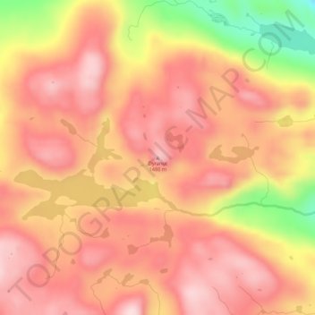 Topografische Karte Dyranut, Höhe, Relief