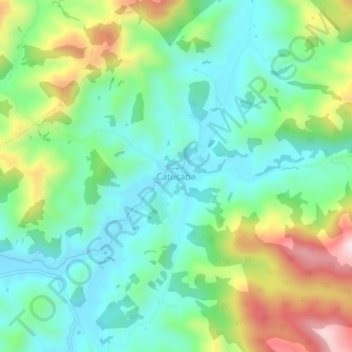 Topografische Karte Catuçaba, Höhe, Relief