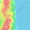 Topografische Karte Hyams Beach, Höhe, Relief