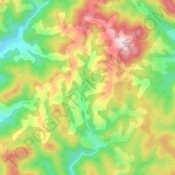 Topografische Karte Luncșoara, Höhe, Relief