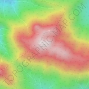 Topografische Karte Gunung Lawit, Höhe, Relief