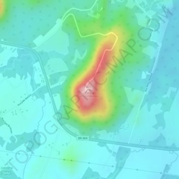 Topografische Karte Parque Chico Mendes, Höhe, Relief