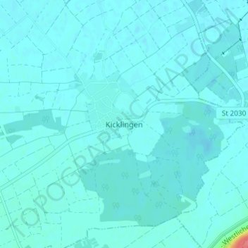 Topografische Karte Kicklingen, Höhe, Relief