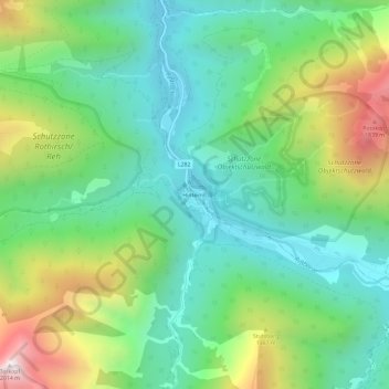 Topografische Karte Hinterriß, Höhe, Relief