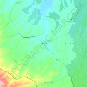Topografische Karte Sant'Eutizio, Höhe, Relief